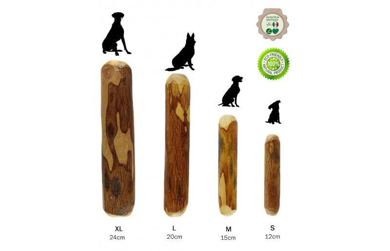 10 Bottoni In Legno Di Ulivo Con Motivo Cane - 2 Fori, 17 Mm, Fatti In Europa, Venature Visibili